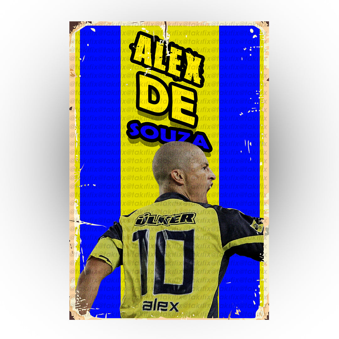 Alex De Souza 20x30 Cm Retro Ahşap Tablo