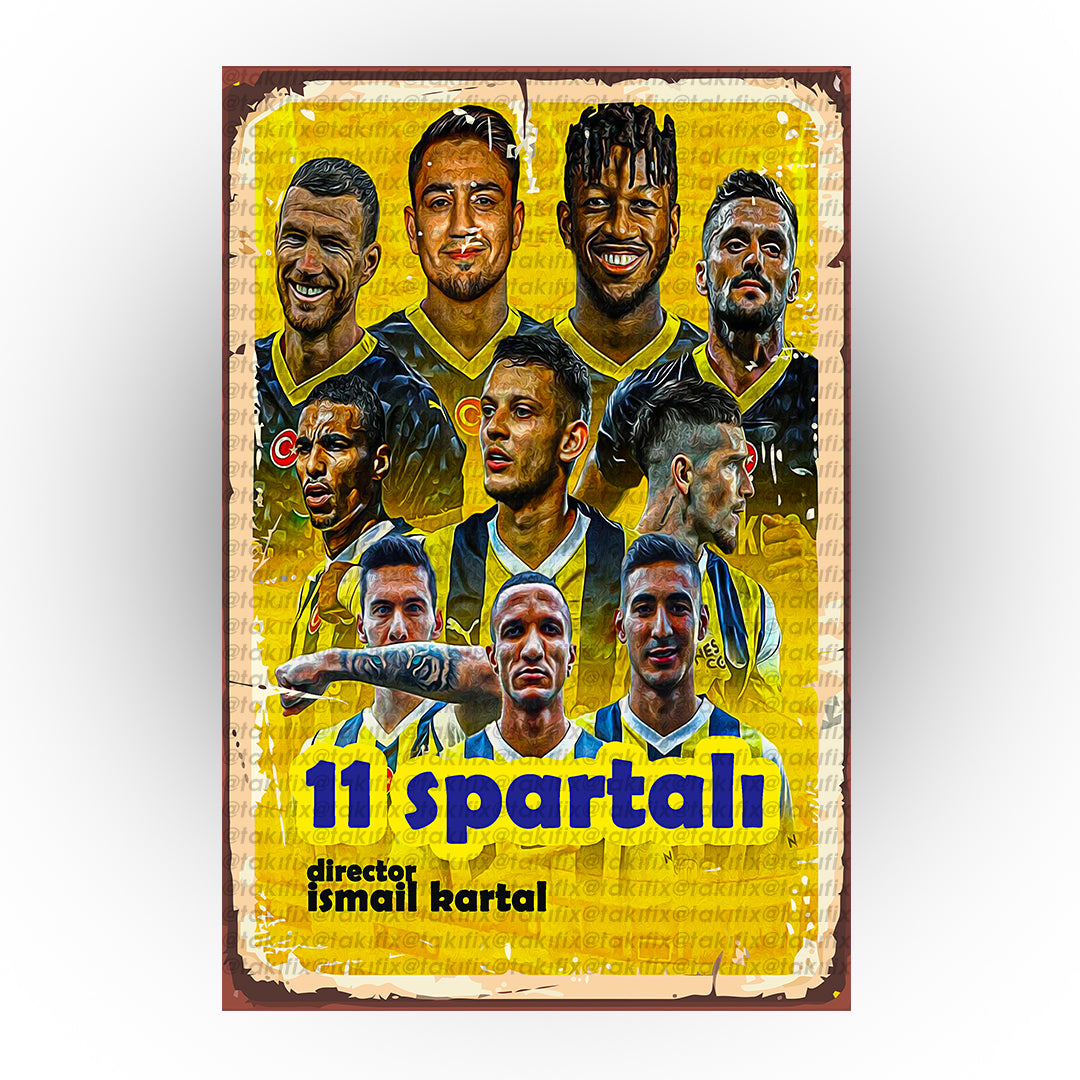 11 Spartalı Fenerbahçe 20x30 Cm Retro Ahşap Tablo