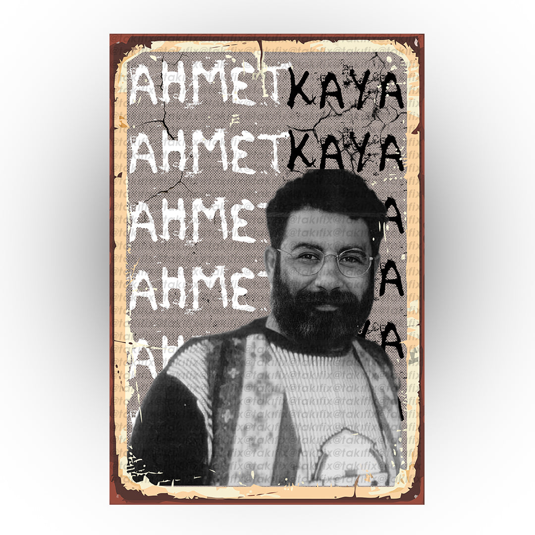 Ahmet Kaya 20x30 Cm Retro Ahşap Tablo