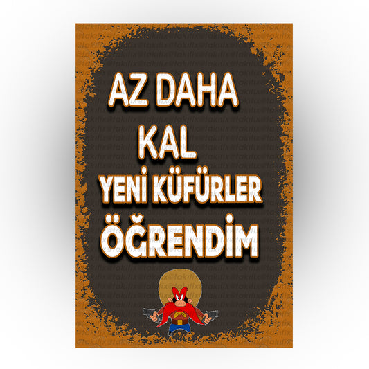 Az Daha Kal 20x30 Cm Retro Ahşap Tablo