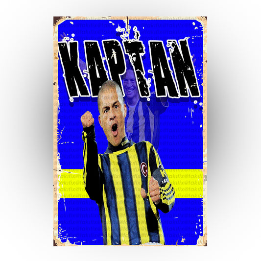 Alex De Souza Kaptan 20x30 Cm Retro Ahşap Tablo