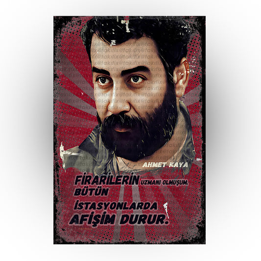 Ahmet Kaya 20x30 Cm Retro Ahşap Tablo