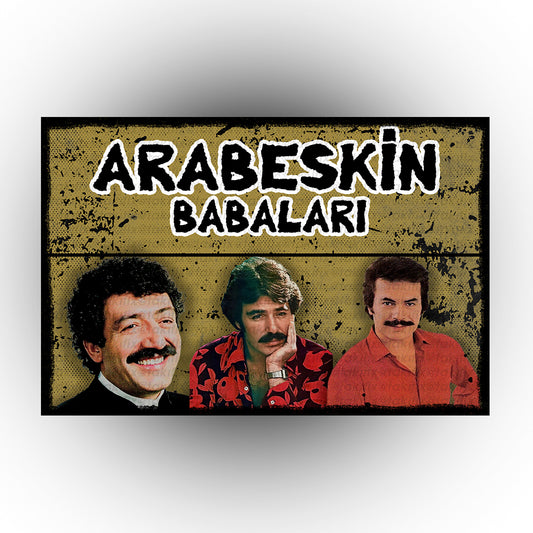 Arabeskin Babaları 20x30 Cm Retro Ahşap Tablo