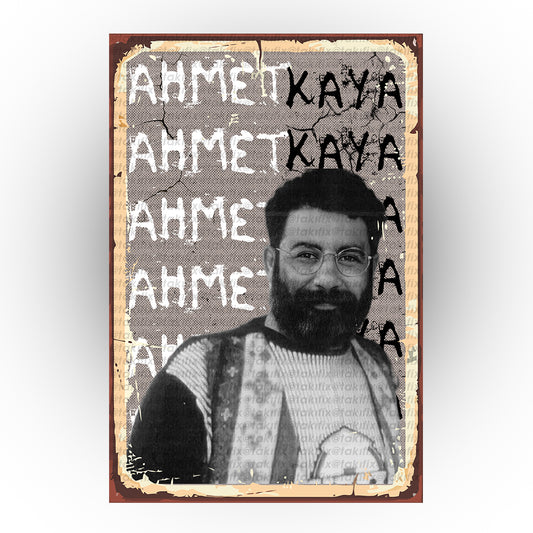 Ahmet Kaya 20x30 Cm Retro Ahşap Tablo
